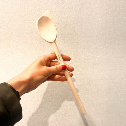 Pointed Corner Beechwood Spoon – 100% Natural Wood – 11” Cooking Spoon