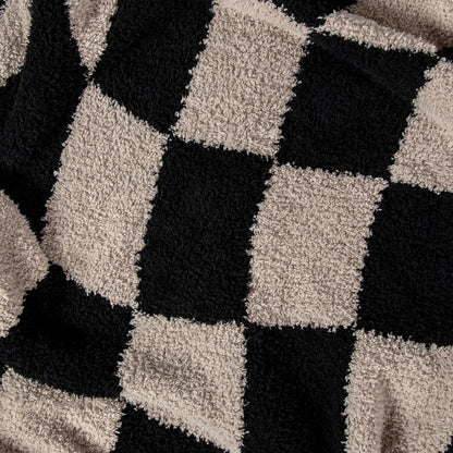 Jeté étendu à motif à damier ondulé Tap Shoe et Rainy Day