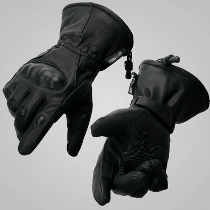 Open Road Men's Armored Gauntlet Leather Motorcycle Gloves