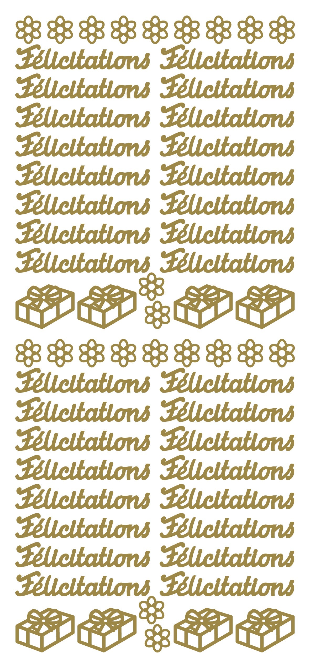 Peel Off Stickers - Félicitations
