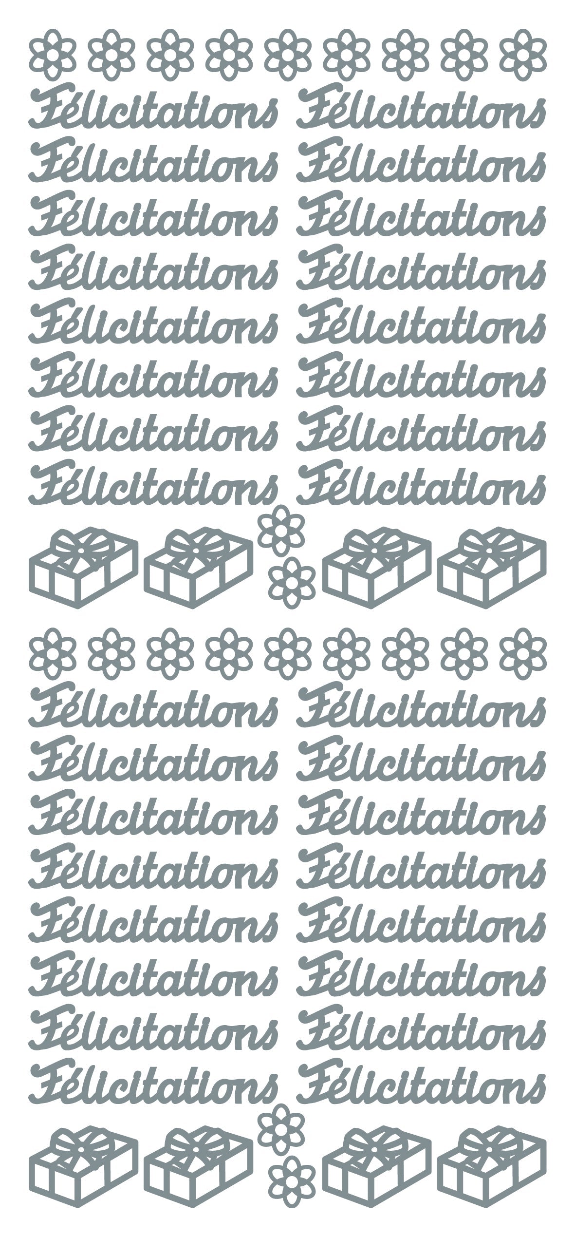 Peel Off Stickers - Félicitations