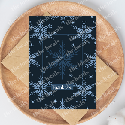Thank You Snowflake Greeting Card