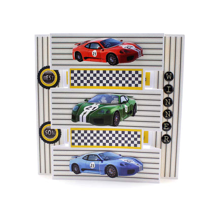 Découpage prédécoupé – Voitures de sport (Lot de 3)