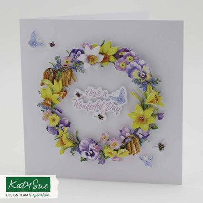 Découpage prédécoupé – Couronne printanière (Lot de 3)
