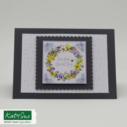 Découpage prédécoupé – Couronne printanière (Lot de 3)