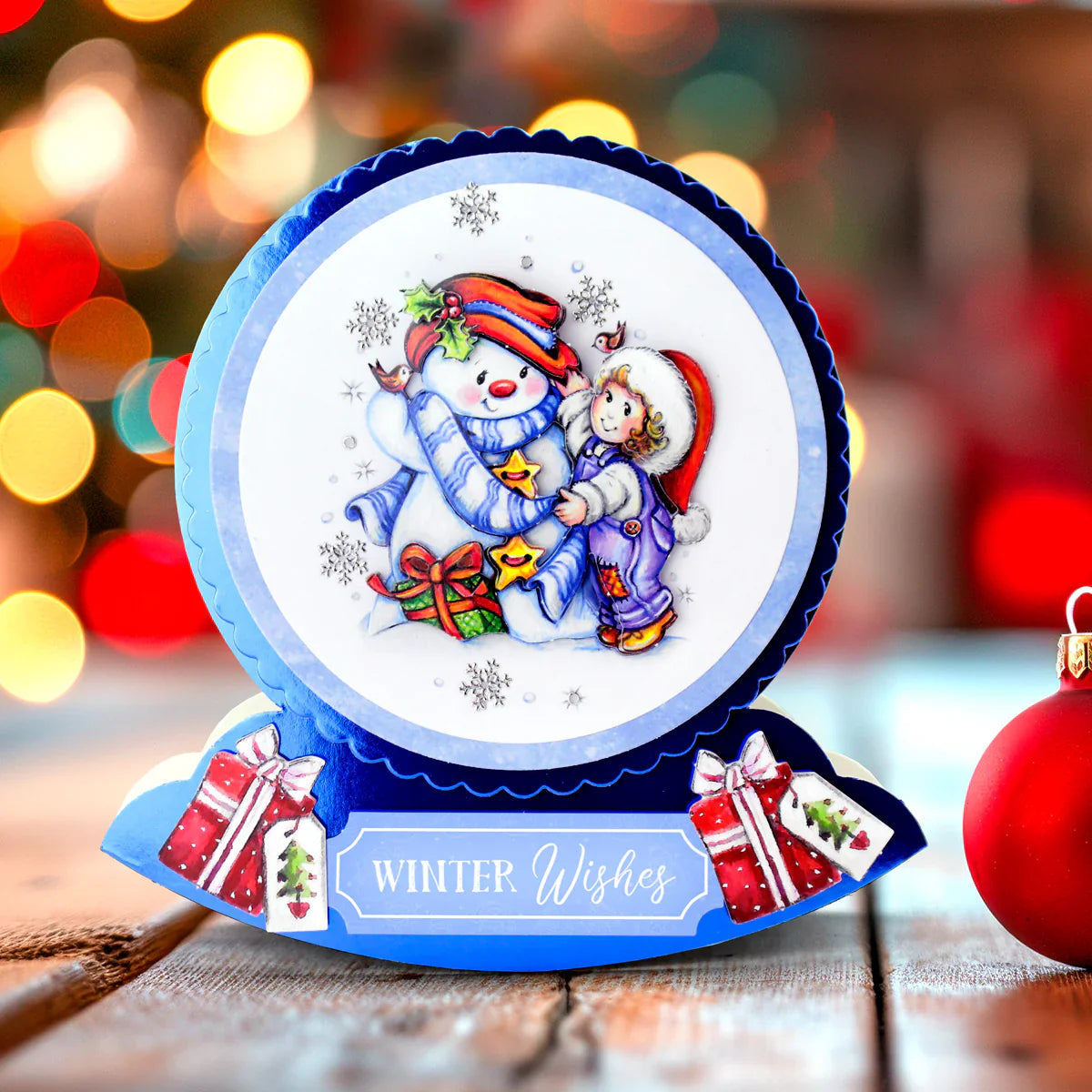 Découpage prédécoupé – Bonhommes de neige et cadeaux (lot de 3)