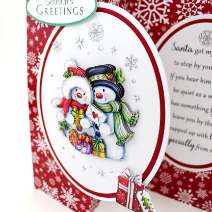 Découpage découpé à l'emporte-pièce - Scènes de bonhommes de neige (paquet de 12)