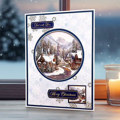 Découpage découpé à la matrice – Boule de Noël Village (paquet de 3)