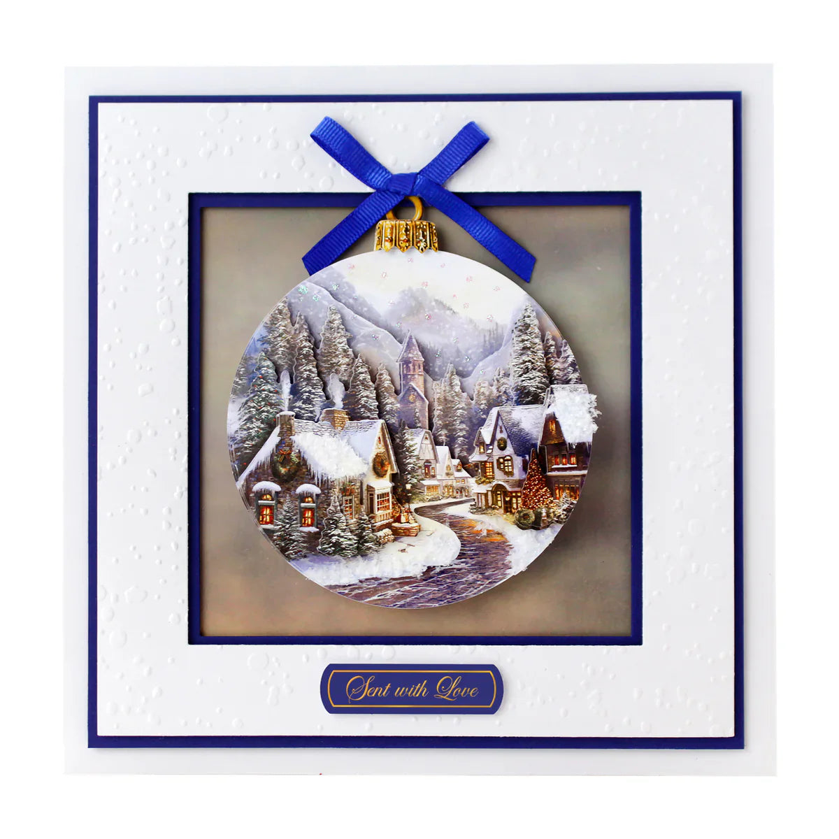 Découpage découpé à la matrice – Boule de Noël Village (paquet de 3)