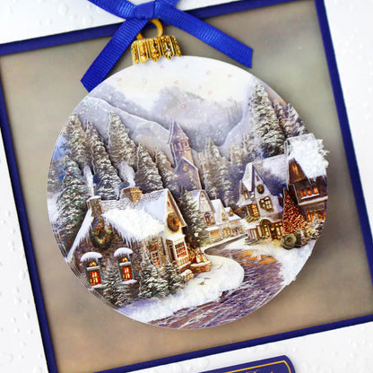 Découpage découpé à la matrice – Boule de Noël Village (paquet de 3)