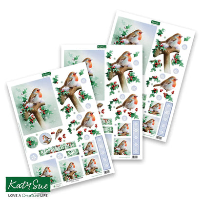 Découpes à Embosser – Rouges-gorges (Lot de 12)