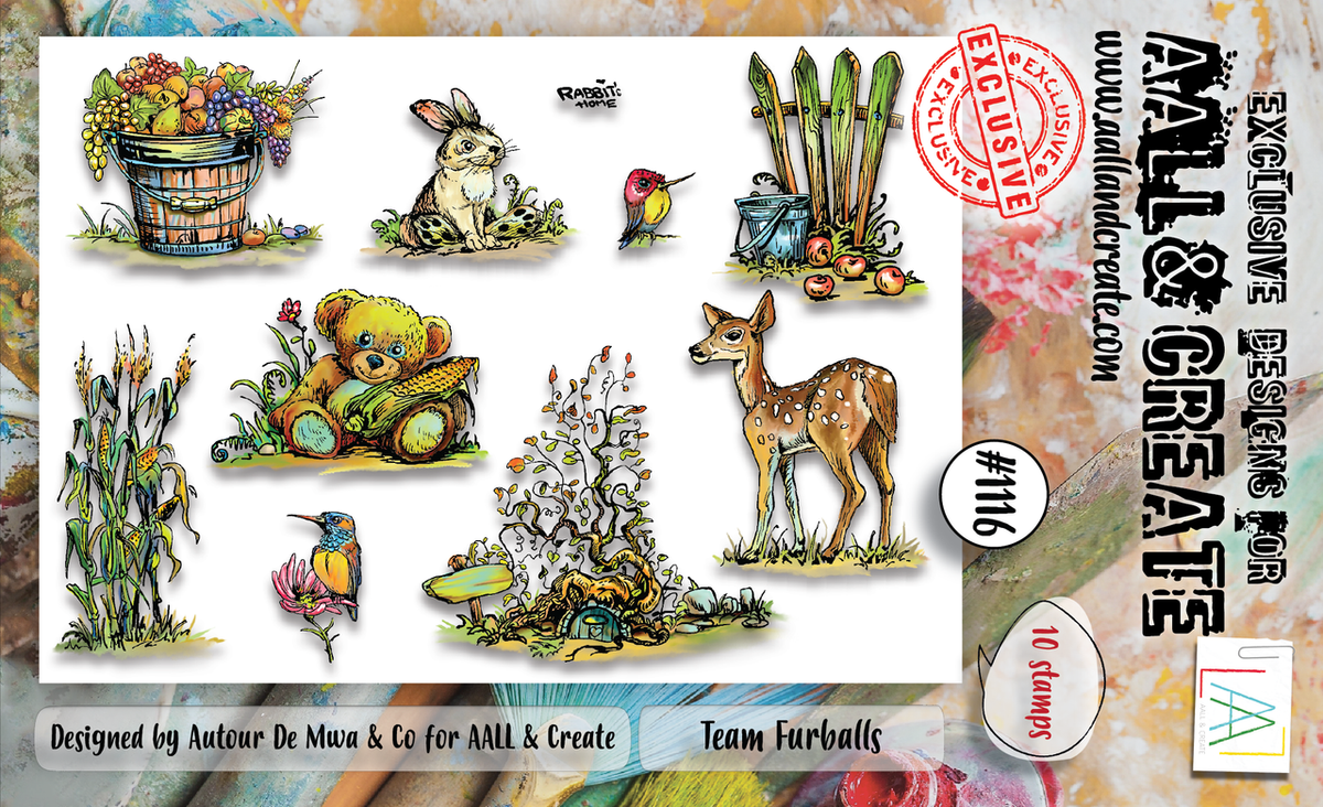 AALL and Create #1116 - Planche de tampons A6 - Team Furballs
