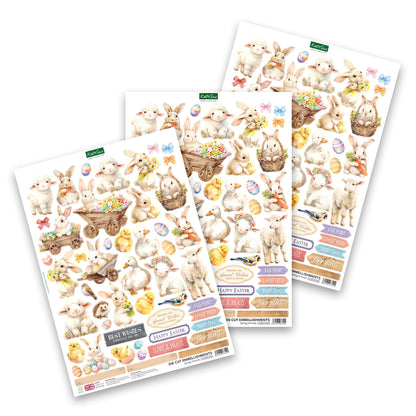 Embellissements Découpés Animaux Printaniers, 3 planches