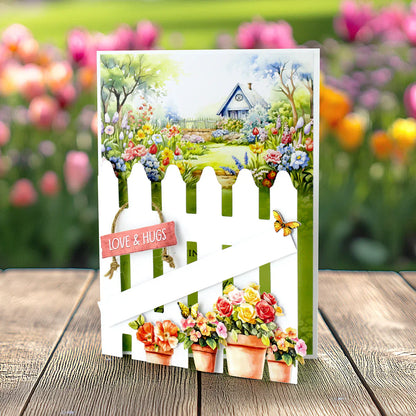 Garden Flowers Die Cut Embellishments, 3 sheets