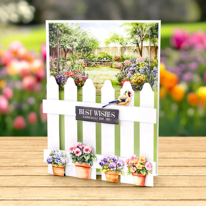 Garden Flowers Die Cut Embellishments, 3 sheets