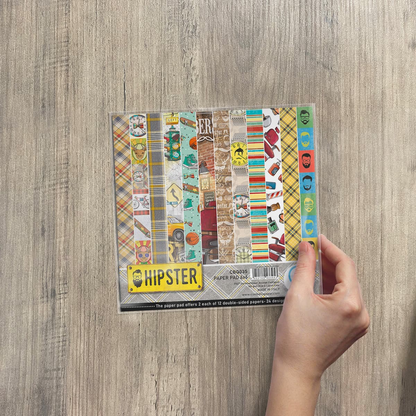 Bloc de papier Ciao Bella Hipster 15,2x15,2 cm 24 feuilles/paquet