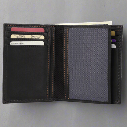 Portefeuille en cuir MET pour homme avec protection RFID