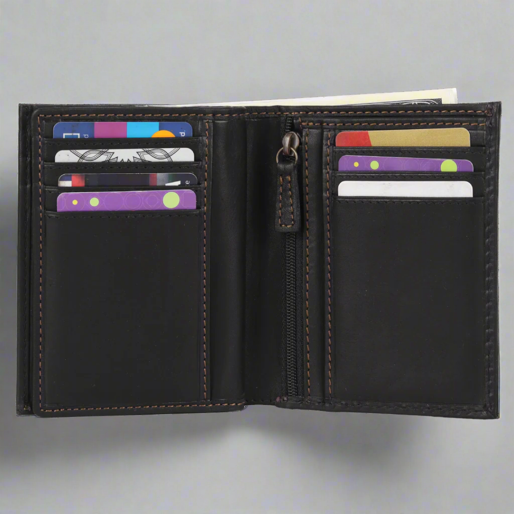 Portefeuille en cuir MET pour homme avec protection RFID