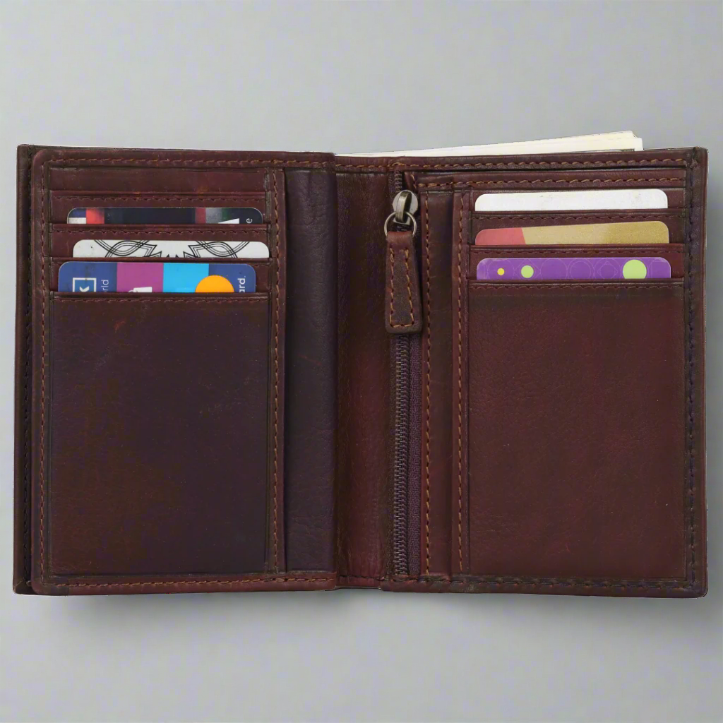 Portefeuille en cuir MET pour homme avec protection RFID