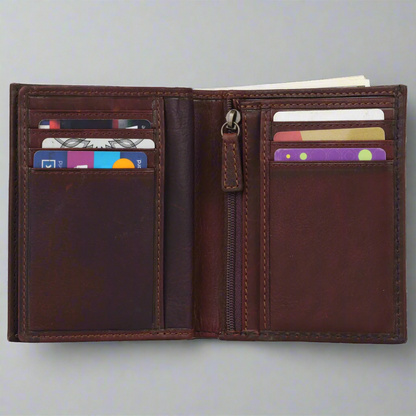 Portefeuille en cuir MET pour homme avec protection RFID