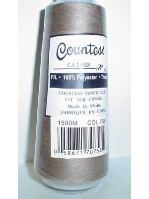 Fil surjeteuse Countess, polyester, 40/2, 1500M