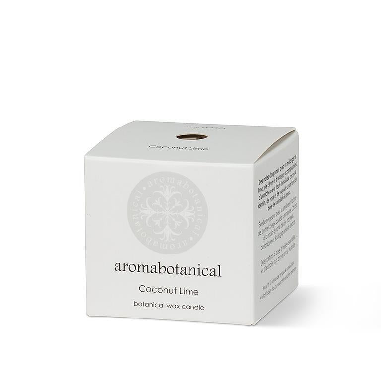 Mini Coconut Lime Candle with Refreshing Tropical Scent by Aromabotanical