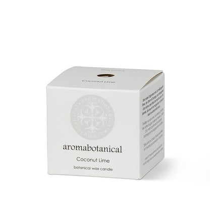 Mini Coconut Lime Candle with Refreshing Tropical Scent by Aromabotanical