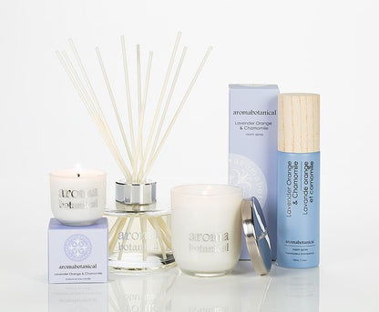 Mini Lavender Orange & Chamomile Candle with Calming Blend by Aromabotanical