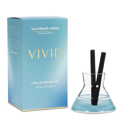 Sea Island Cotton Modern Diffuser with Coastal Clean Scent by Aromabotanical