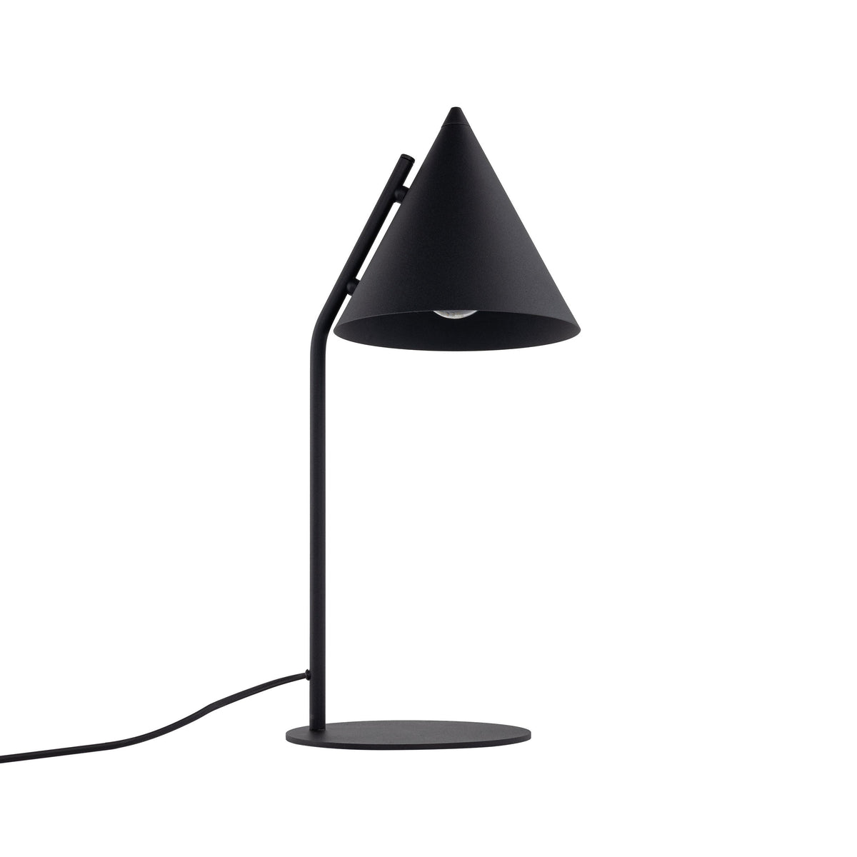 CONO Black Modern Minimalist Table Lamp for Bedroom & Nightstand