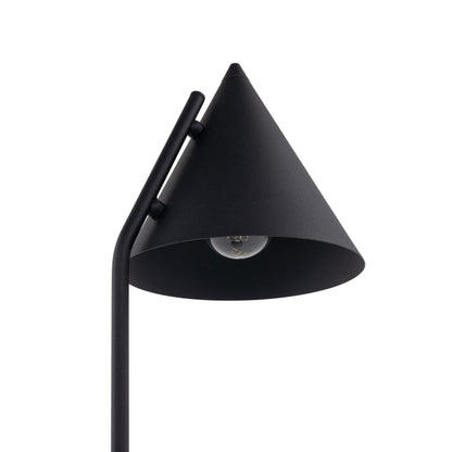 CONO Black Modern Minimalist Table Lamp for Bedroom & Nightstand
