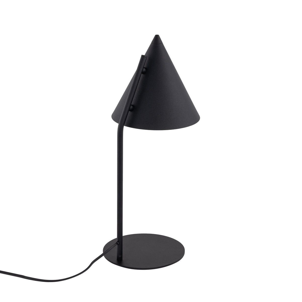 CONO Black Modern Minimalist Table Lamp for Bedroom & Nightstand