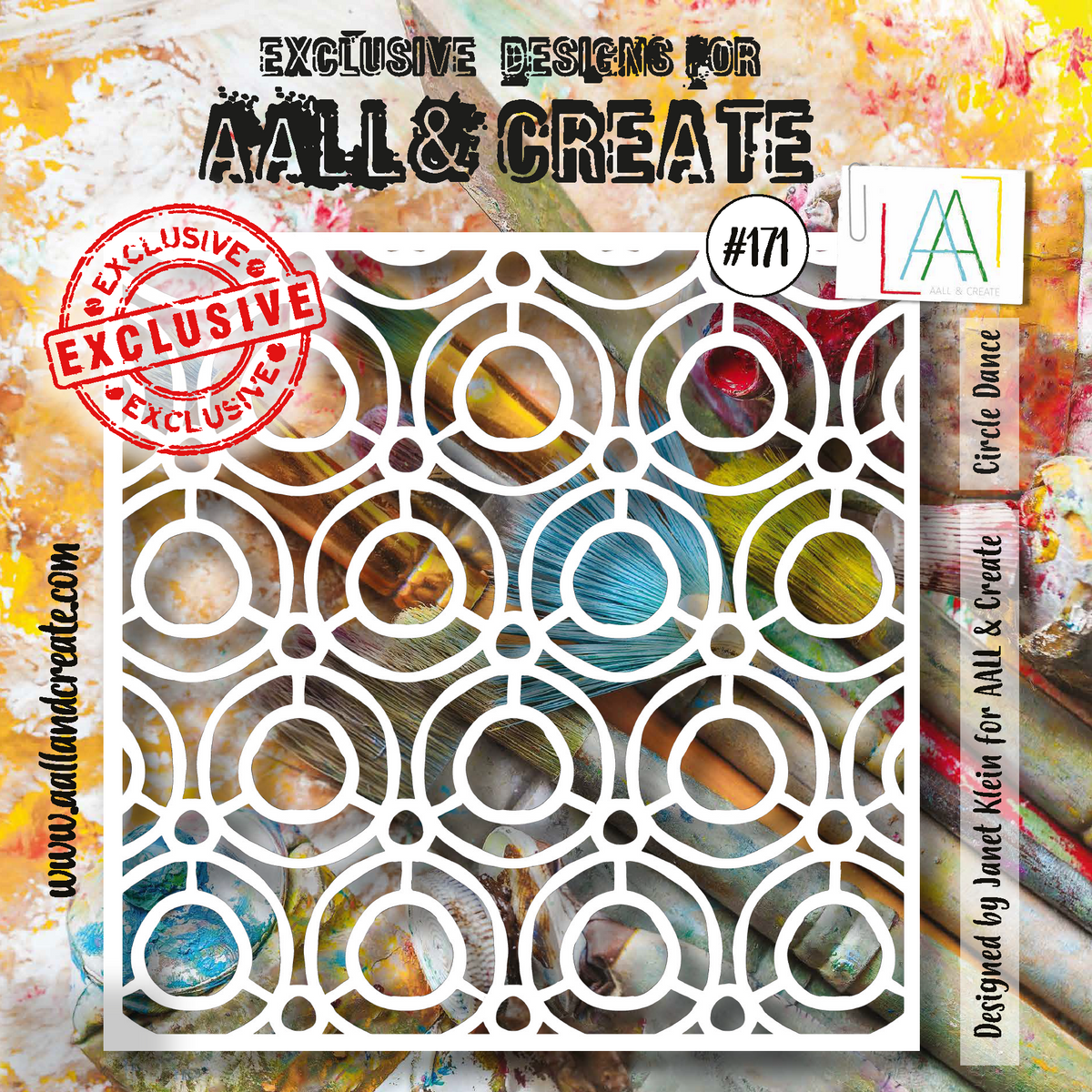 AALL and Create Pochoir 15x15 cm - #171 - Circle Dance