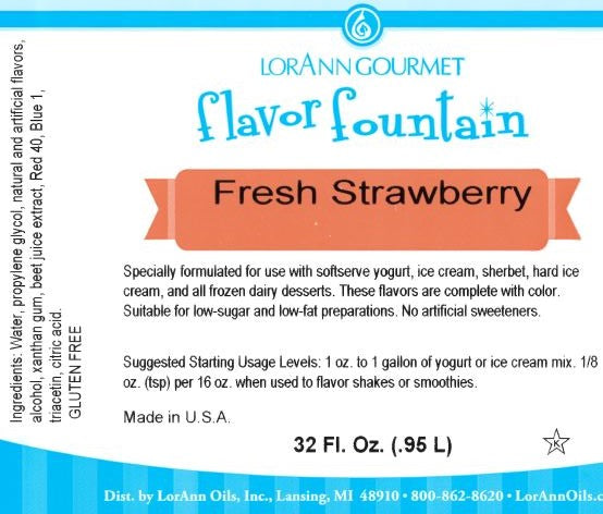 Arôme Fraise Fraîche - 4 oz. - 32 oz. - Livraison gratuite au Canada pour les commandes de plus de 199 CAD