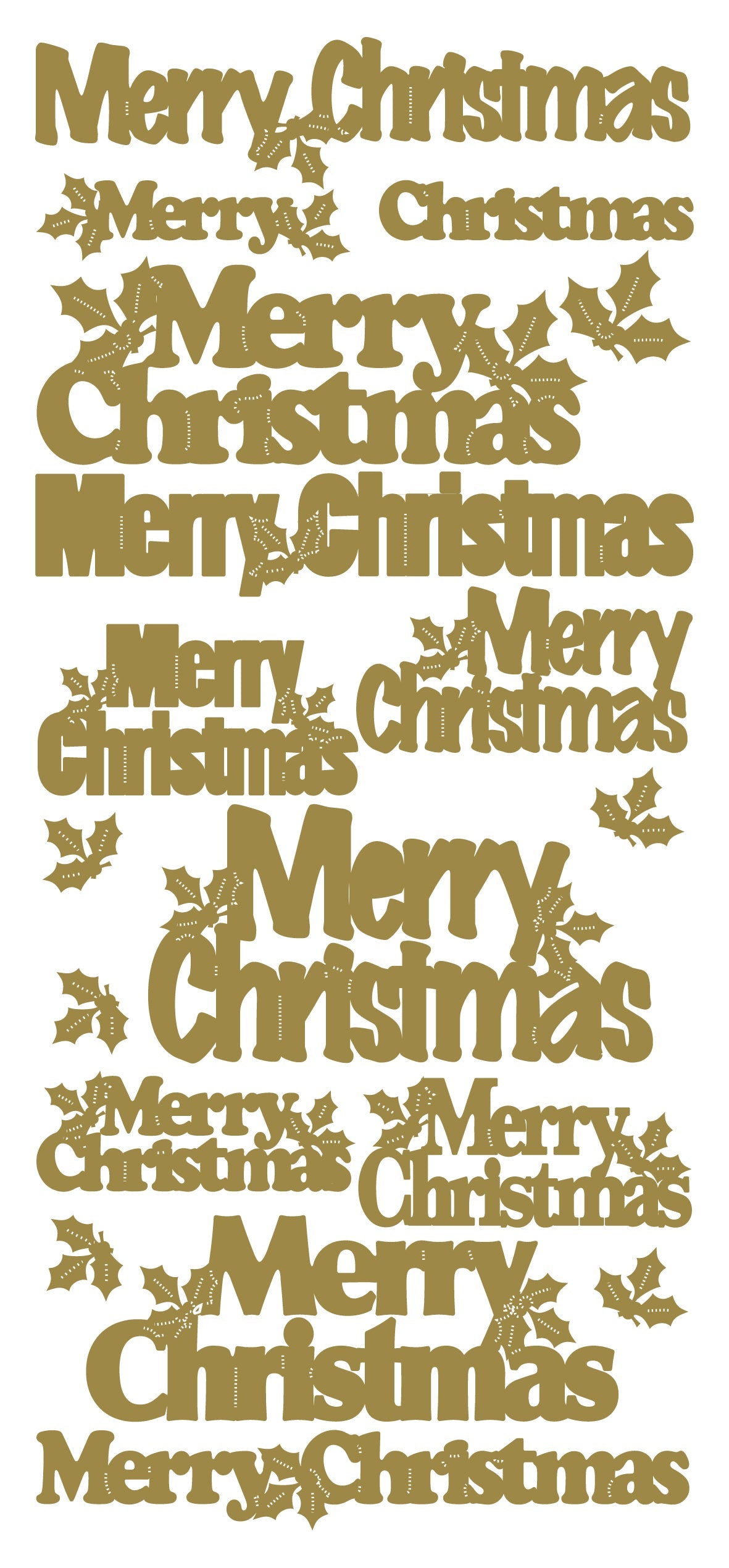 Autocollants décollables Joyeux Noël, tailles assorties
