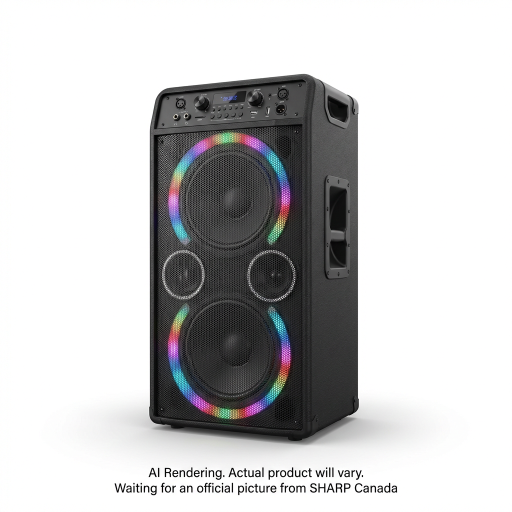 Système d'enceintes haute performance 3 voies SHARP Canada CBOX-DHBPRO8CB – Support de trépied intégré