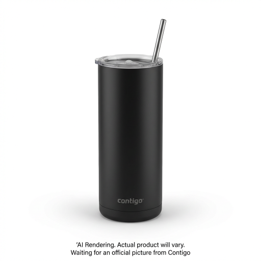 Contigo Streeterville Stainless Steel Tumbler with Straw, 32 oz (946 mL), Licorice
