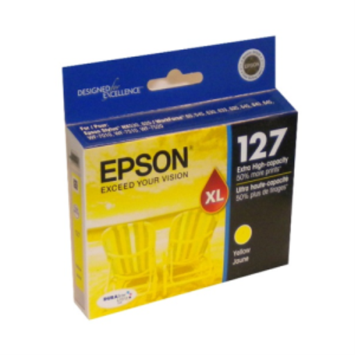 T127420S Epson 127 Cartouche d'encre jaune originale, très grande capacité