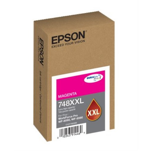 Cartouche d'encre magenta originale très haute capacité Epson T748XXL (T748XXL320)