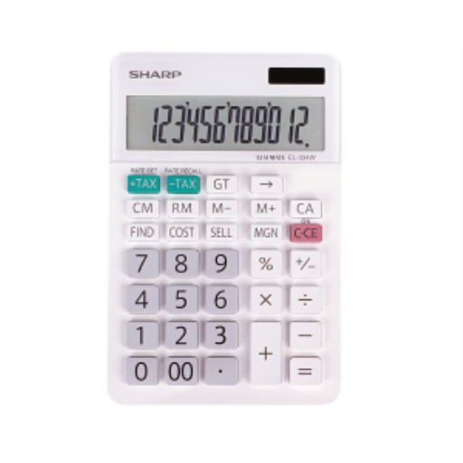 Sharp EL334W Professional Desktop Calculator – 12-Digit XL Display with Cost-Sell-Margin