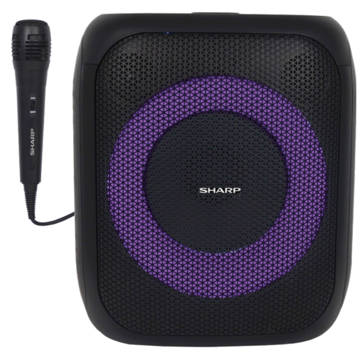 Enceinte de soirée portable compacte Sharp PS-914 – 20W RMS, Bluetooth 5.3 et lumières LED