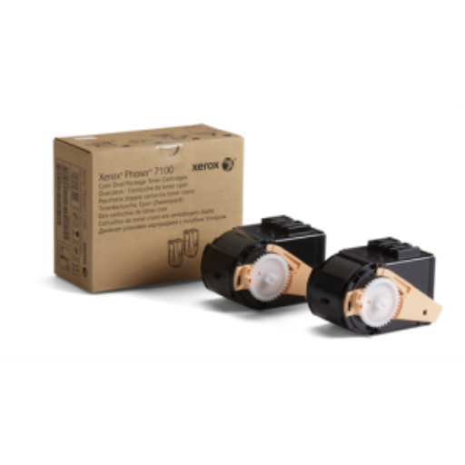 Lot de 2 toners cyan 106R02602