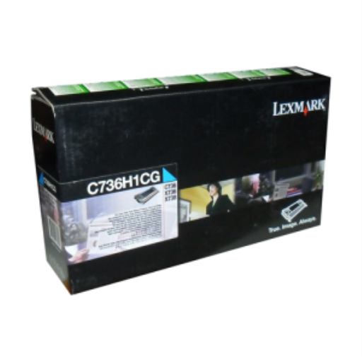 Cartouche de toner cyan 10 000 pages du programme de retour Lexmark C/X736, X738