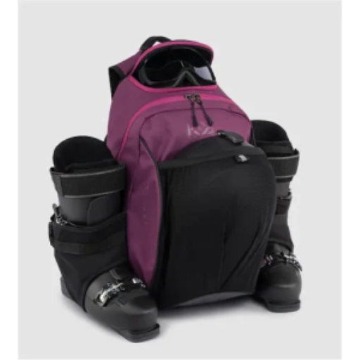 K&B Sport - Ski Boot Backpack - Slick - Burgundy/ Raspberry