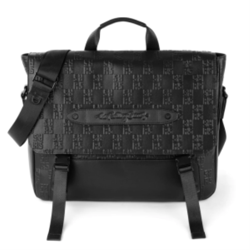 MSG6051RS-BLACK The Rolling Stones Paint It Black Messenger Bag - Leather