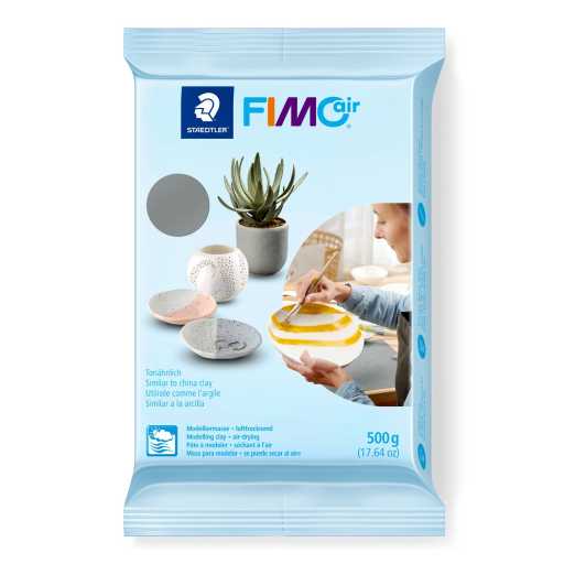 Modelling Clay Fimoair 500g Grey