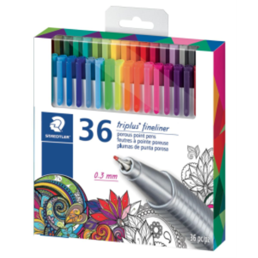 Triplus Fineliner Stylo à pointe fine, 36 pièces.