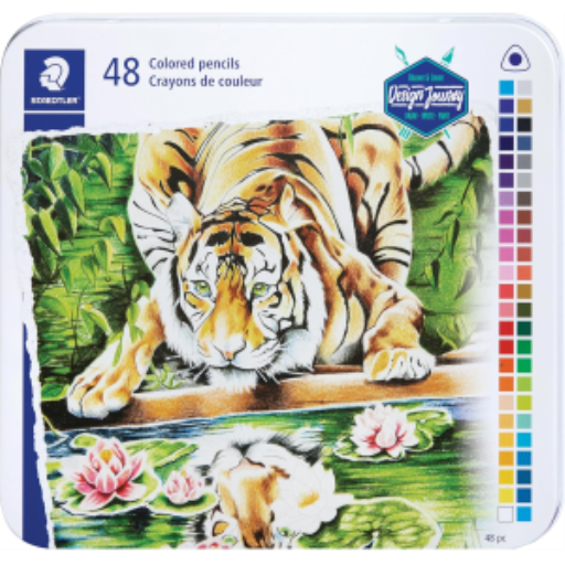 Permanent Color pencil, 3mm, metal tin, 48pk