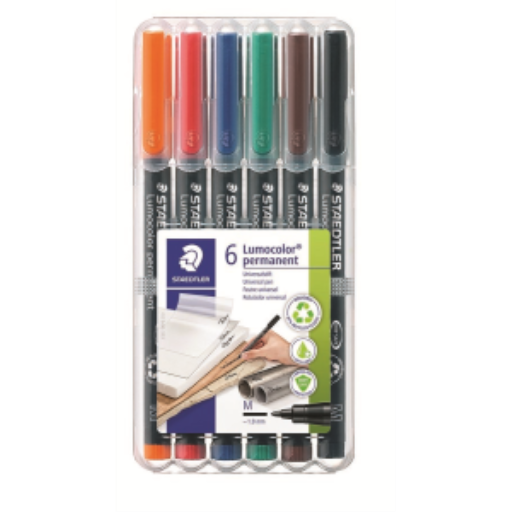 Universal pen Lumocolor perm M 6pcs