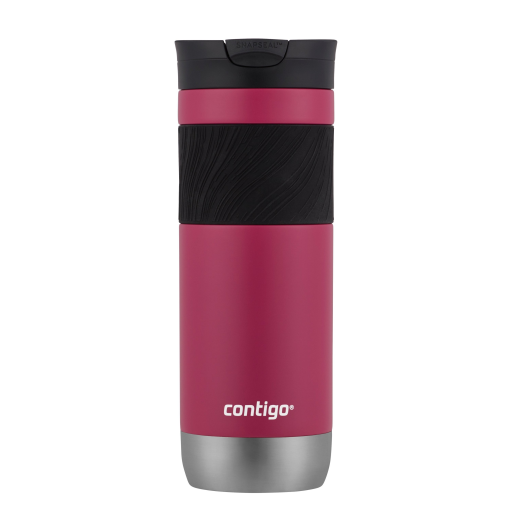Contigo Byron 2.0 Stainless Steel Travel Mug with SNAPSEAL Lid and Grip, Dragon Fruit, 20 oz (591 mL)
